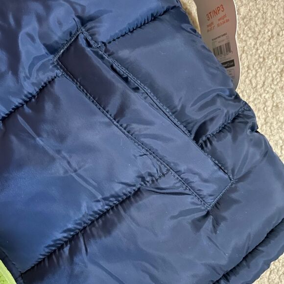 Hooded Bubble Jacket for Baby and Toddler Boys from Wonder Nation Size 3T - Picture 4 of 5
